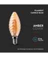 4W Kertepære E14 - Amber Dækning Twist 2200K