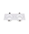 2 Hoved Spotlight Lamper - Jern+PC, Hvid+Hvid