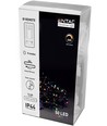 Outlet: 5 m. multicolor LED julelyskæde - 50 LED, IP44 udendørs, IR fjernbetjening, timer, batteri