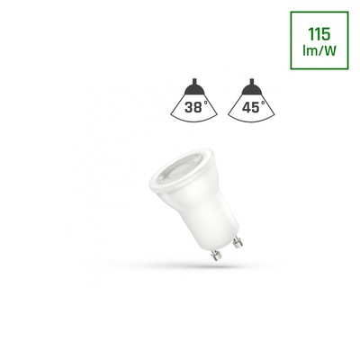 Mini 2W LED spot – Ø35mm 230V mini GU10 – Dæmpbar : Ikke dæmpbar Kulør : Varm