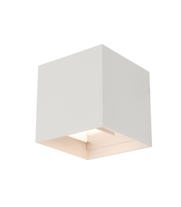 Restsalg: Kobi Cube 2x4 watt hvid væglampe - firkantet, justerbar spredning