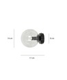 Outlet: Rossi K1 Sort/Transparent væglampe - Ø14 cm, E14, 230V, uden lyskilde