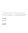 LEDlife T5-51.7, Double ended - 7,5W LED rør, 51,7 cm, 230V direkte/ombygning, input i begge ender