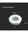IP54 Downlight uden lyskilde - Gummiforsegling, Hul: Ø7,5 cm, Mål: Ø8,4 cm, passer til GU10 og MR16