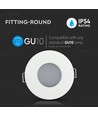 IP54 Downlight uden lyskilde - Gummiforsegling, Hul: Ø7,5 cm, Mål: Ø8,4 cm, passer til GU10 og MR16