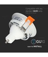 GU10 indbygningsspot - Rund, hvid, Ø75 mm hul, springless låsesystem, uden lyskilde