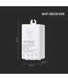 WiFi modtager til trådløse afbrydere, 1000W - Smart Home, kompatibel med Alexa/Google Home, IP20 indendørs