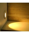 3W Ø7,5cm rund LED indbygningsspot til trapper - 270lm, 4000K, hvid, hul: Ø6,2 cm