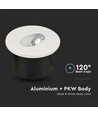 3W Ø7,5cm rund LED indbygningsspot til trapper - 270lm, 4000K, hvid, hul: Ø6,2 cm