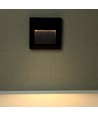 2W LED væglampe til indbygning - IP65, kvadratisk, sort, 70lm, inde / ude