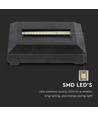 2W LED væglampe til indbygning - IP65, kvadratisk, sort, 70lm, inde / ude