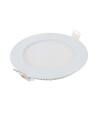 6W Ø12cm LED indbygningspanel - Hul: Ø11 cm, Mål: Ø12 cm, hvid kant, inkl. lyskilde