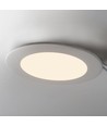 6W Ø12cm LED indbygningspanel - Hul: Ø11 cm, Mål: Ø12 cm, hvid kant, inkl. lyskilde