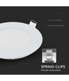 6W Ø12cm LED indbygningspanel - Hul: Ø11 cm, Mål: Ø12 cm, hvid kant, inkl. lyskilde
