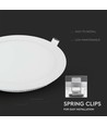 12W Ø17cm LED indbygningspanel - 4000K, Hul: Ø15,5 cm, Mål: Ø17 cm, hvid kant, flicker free
