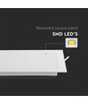 24W 29,5x29,5cm LED indbygningspanel, kvadratisk - 4000K, Hul: 28x28 cm, Mål: 29,5x29,5 cm