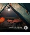 3W + 5W - Flamme Arbejds-Camping Genopladelig Lampe, Dæmpbar, IP44