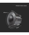 PIR loftsensor - helsort, maks: 500W LED