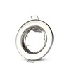 2 stk. GU10 downlight kit - Rund, satin nikkel, hul: Ø6,5 cm, mål: Ø8 cm