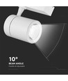35W 3-faset skinnespot - Hvid, 4000K, 24 grader, COB LED