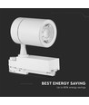 35W 3-faset skinnespot - Hvid, 4000K, 24 grader, COB LED