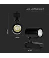 Skinnespot 35W - 4000K, sort hus