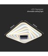 150W LED Smart loftslampe med 3D effekt - 50x50cm, CCT, dæmpbar, inkl. fjernbetjening