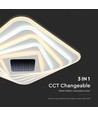 150W LED Smart loftslampe med 3D effekt - 50x50cm, CCT, dæmpbar, inkl. fjernbetjening