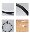 Slim Cirkel RGBIC lampe - Hvid, Ø20cm, Bluetooth, 5V USB