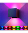 6W CUBIC væglampe - IP65, RGB+CCT, Zigbee, sort, firkantet, op/ned, justerbar, inde / ude, inkl. lyskilde