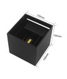 6W CUBIC væglampe - IP65, RGB+CCT, Zigbee, sort, firkantet, op/ned, justerbar, inde / ude, inkl. lyskilde