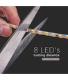 5m 10W/m LED strip - 24V, 128 LED pr. meter, 4000K, IP20, SMD2835