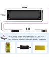 1x Pixel matrix panel 32x128 - Bluetooth, 5V USB