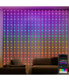 2x2 meter RGBIC Lysgardin - Programmerbar mønstre og tekst