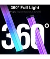 2 stk. ambient gamer bordlamper - RGB løbelys, 360° effekt, 43 cm