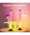 2 stk. ambient gamer bordlamper - RGB løbelys, 360° effekt, 43 cm