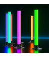 2 stk. ambient gamer bordlamper - RGB løbelys, 360° effekt, 33 cm