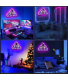 Gamer neon skilt med LED lys - Stor model 39x33 cm, perfekt til gaming værelse