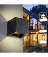 6W CUBIC væglampe - IP65, RGB+CCT, Zigbee, sort, firkantet, op/ned, justerbar, inde / ude, inkl. lyskilde