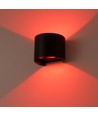 6W Væglampe - IP65, Rund, RGB + CCT Tuya, Sort, Op/ned, Justerbar, Inde / ude, Inkl. lyskilde