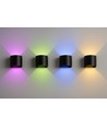 6W Væglampe - IP65, Rund, RGB + CCT Tuya, Sort, Op/ned, Justerbar, Inde / ude, Inkl. lyskilde
