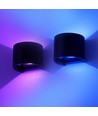 LEDlife RGB+CCT 6W væglampe - Tuya, sort, rund, op/ned, justerbar, inde / ude, IP65, inkl. lyskilde