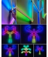 6 stk. Hexa-Light RGBIC komplet sæt - Vægmonteret, Bluetooth app, USB