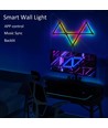 Hexa-Light RGBIC komplet sæt - 9 lysskinner, vægmonteret, Bluetooth app, USB, sort