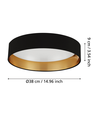 EGLO Maserlo LED Loftlampe Ø38 24W i Sort/Guld