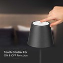 Restsalg: V-Tac opladelig bordlampe - Sort, IP20, touch dæmpbar, model mini