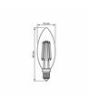 C35 LED-pære 6W E14 - kultråddesign, ravfarvet, ekstra varm hvid, 230V, 680lm, forbrug 6W