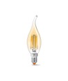 C35 LED-pære 6W E14 - kultrådfarvet, flamme, ravfarvet, ekstra varm hvid, 230V, 680lm