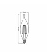 C35 LED-pære 6W E14 - kultrådfarvet, flamme, ravfarvet, ekstra varm hvid, 230V, 680lm