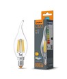 C35 LED-pære 6W E14 - kultrådsflamme, neutral hvid, 230V, 806lm